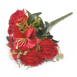 Buquê de Lírio com Rosas Artificial 32cm