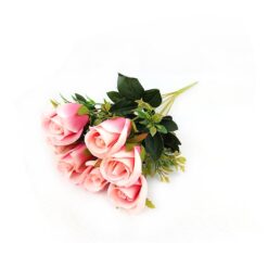 Buquê de Rosas Flor Artificial p/ Decoração 35cm