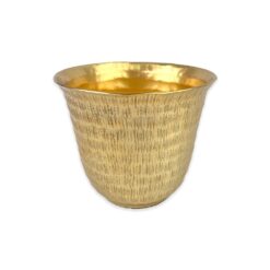 Vaso de Alumínio cor Dourado Decorativo 13.5cm
