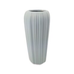 Vaso Latina de Cerâmica Cor Cinza (Tamanho P) 20cm