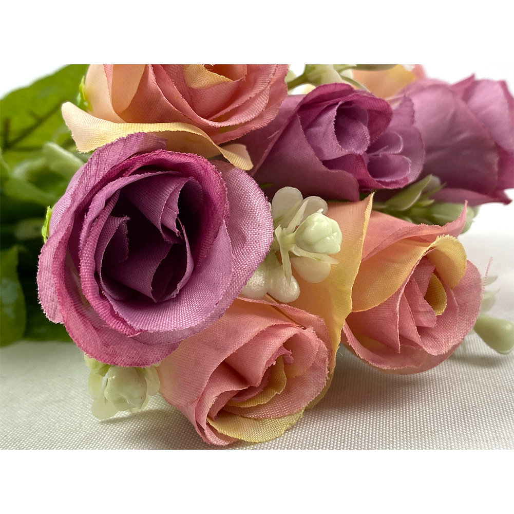 Buquê de Rosa Flores artificiais Decorativas 30cm - Brasfama Decorações