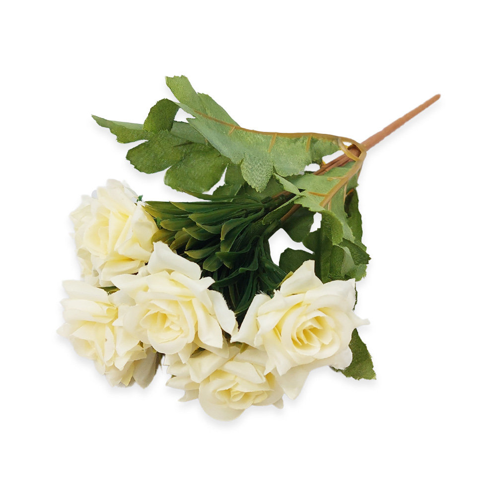 Buquê de Rosa Diamante Flores artificiais 29cm - Brasfama Decorações