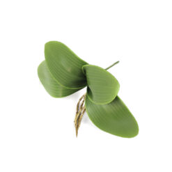 Folha de Orquídea Artificial para Decoração e Arranjo de Flores
