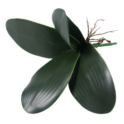 Folha de Orquídea Artificial com 5 folhas para Arranjos 16cm