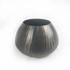 Vaso Redondo Texturizado de Alumínio 19cm