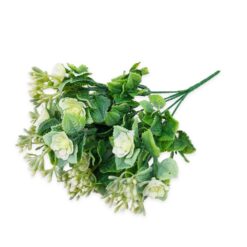 Kit 6 Buquês c/ 15 Flores Artificial 30cm para Decoração Cor: Branco
