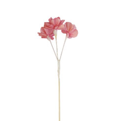 Palito para Difusor em Madeira C/ 3 Flores Rosa