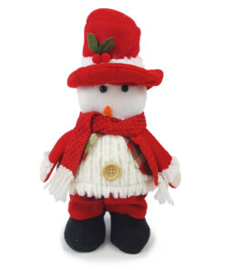 Enfeite Boneco de Neve Xadrez C/ Led