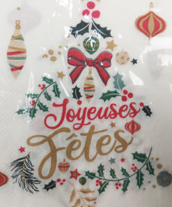 Guardanapo de Papel Natalino Joyeuses Fêtes